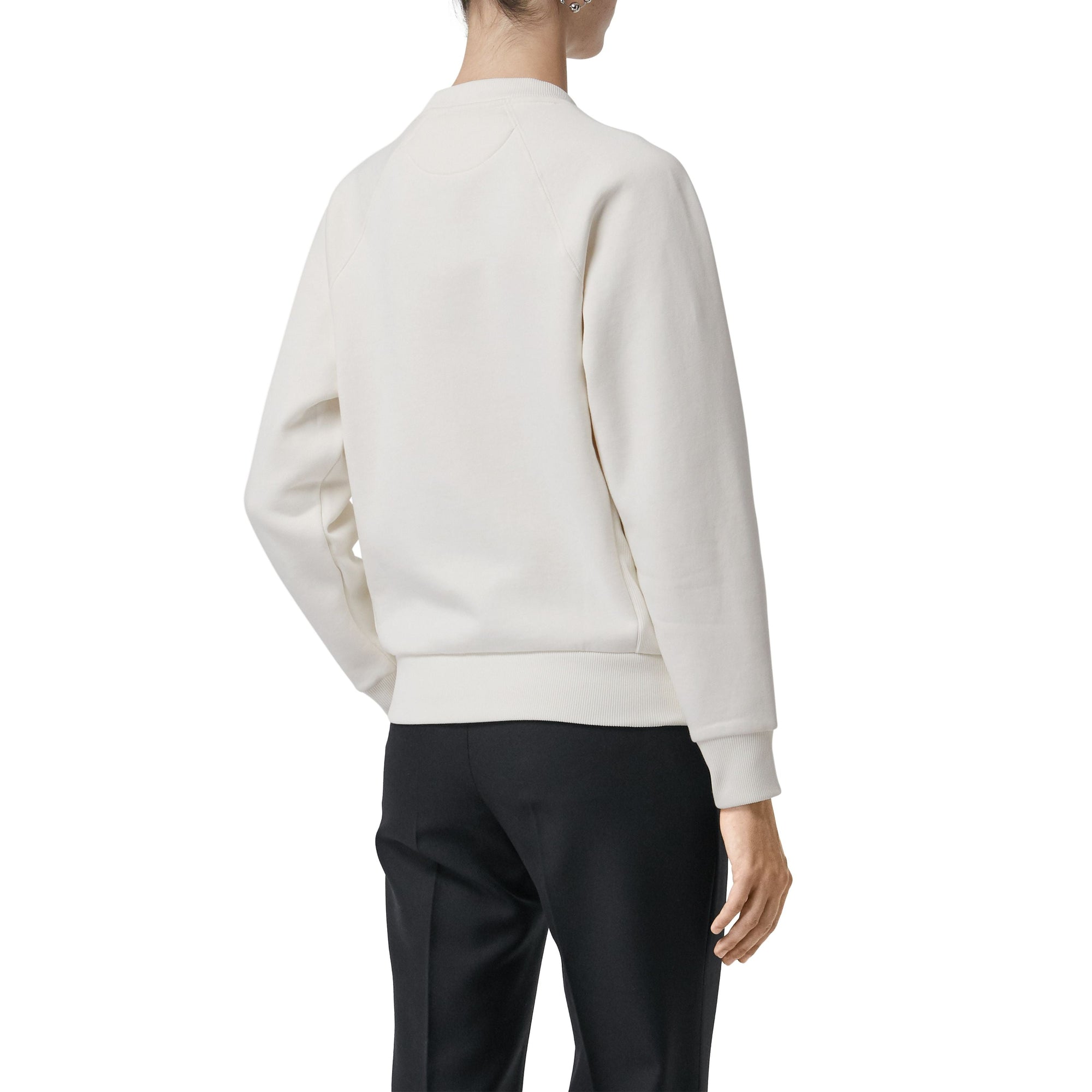 WHITE Pull en jersey et laine mérinos à pois
