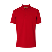 MILITARY RED Polo en coton avec patte de boutonnage à motif check