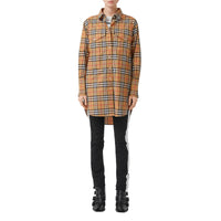 ANTIQUE YEL IP CHK Chemise oversize en coton Vintage check