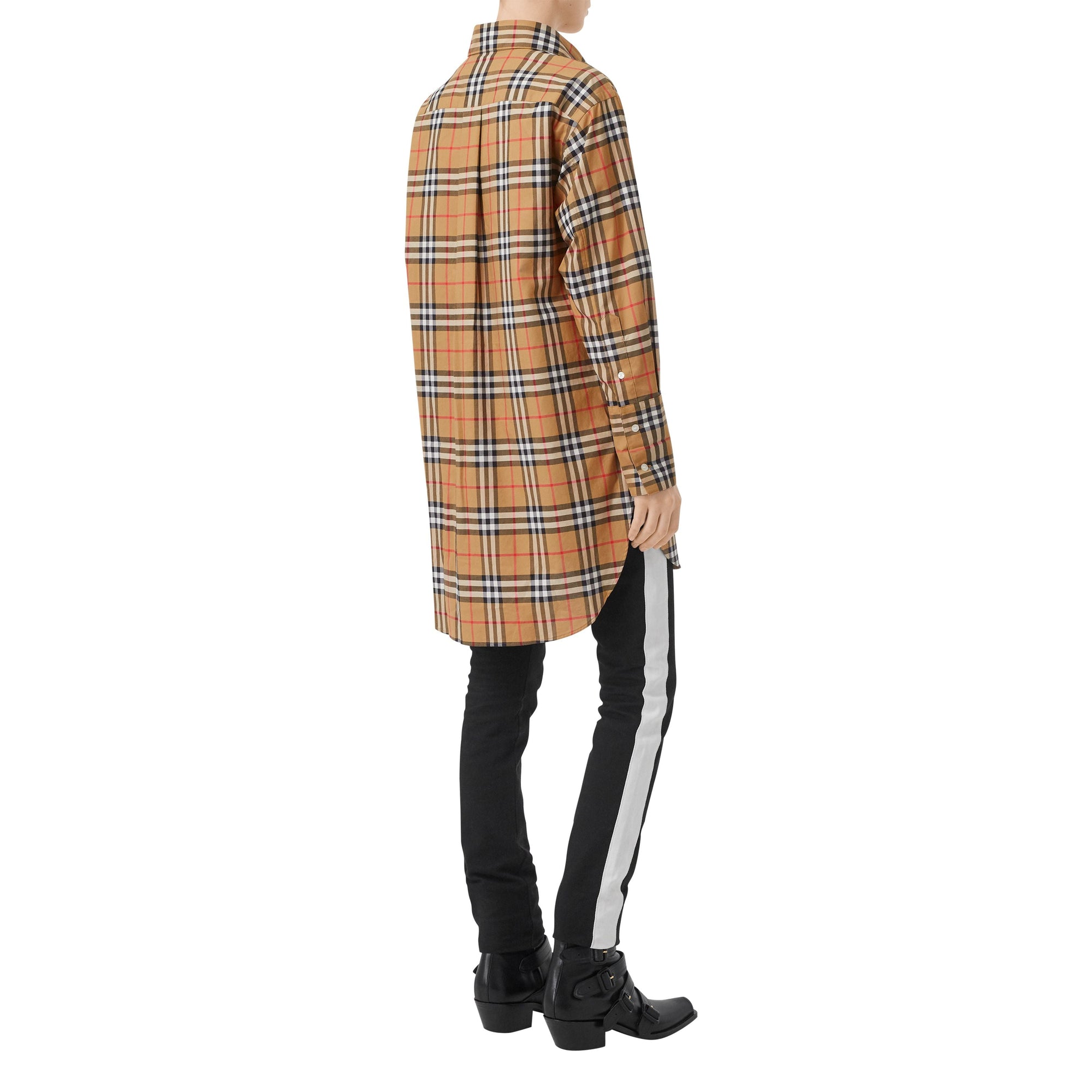 ANTIQUE YEL IP CHK Chemise oversize en coton Vintage check
