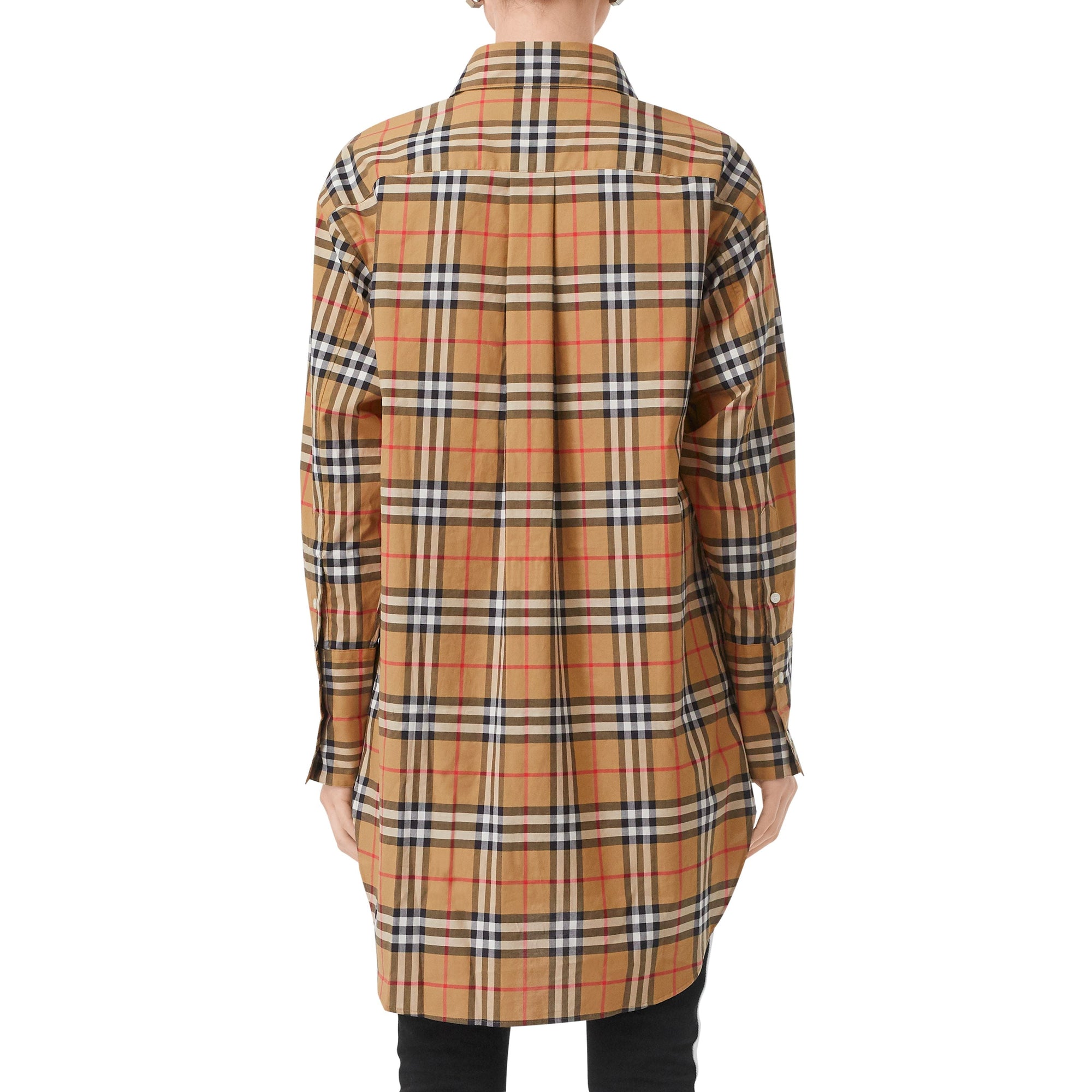 ANTIQUE YEL IP CHK Chemise oversize en coton Vintage check