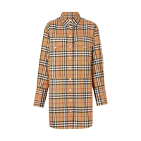 ANTIQUE YEL IP CHK Chemise oversize en coton Vintage check