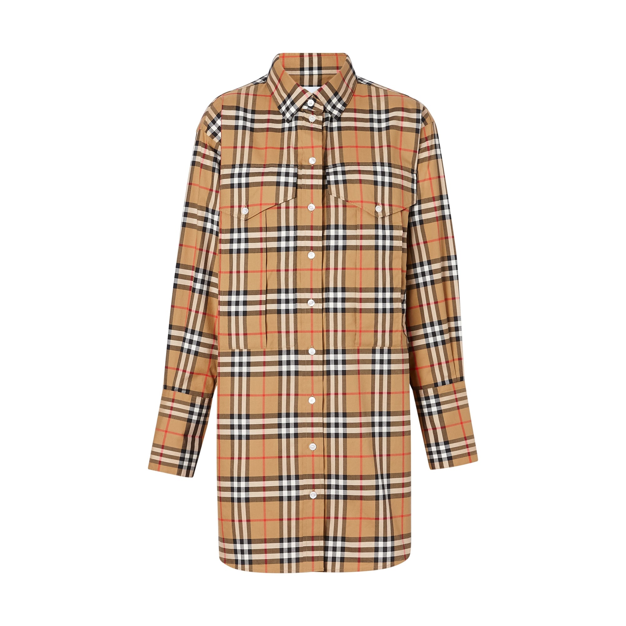 ANTIQUE YEL IP CHK Chemise oversize en coton Vintage check