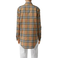 ANTIQUE YEL IP CHK Chemise à motif Vintage check avec bandes de satin