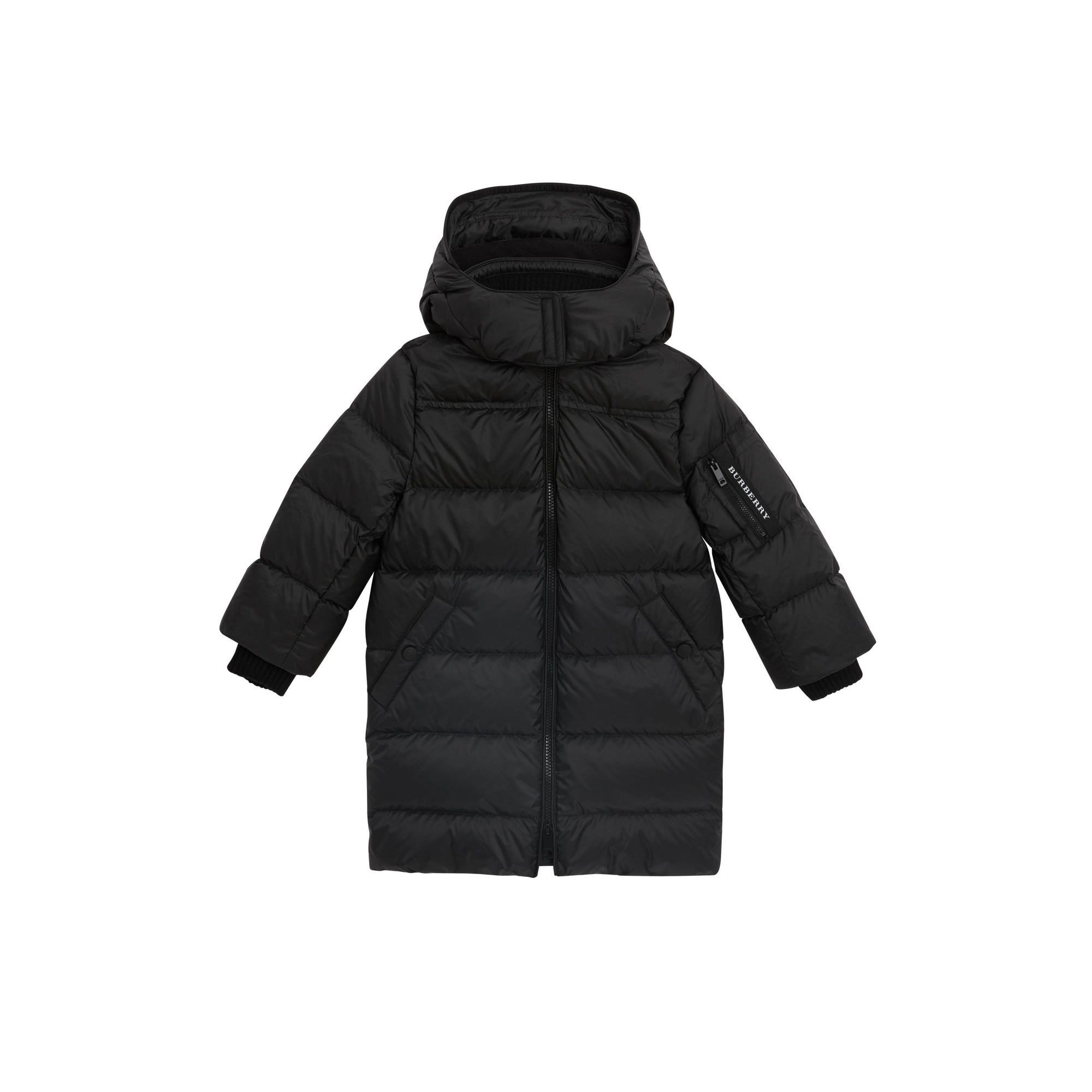 BLACK Doudoune rembourrée en duvet avec capuche amovible