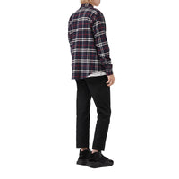Chemise en flanelle de coton à motif check - Marine