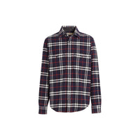 Chemise en flanelle de coton à motif check - Marine