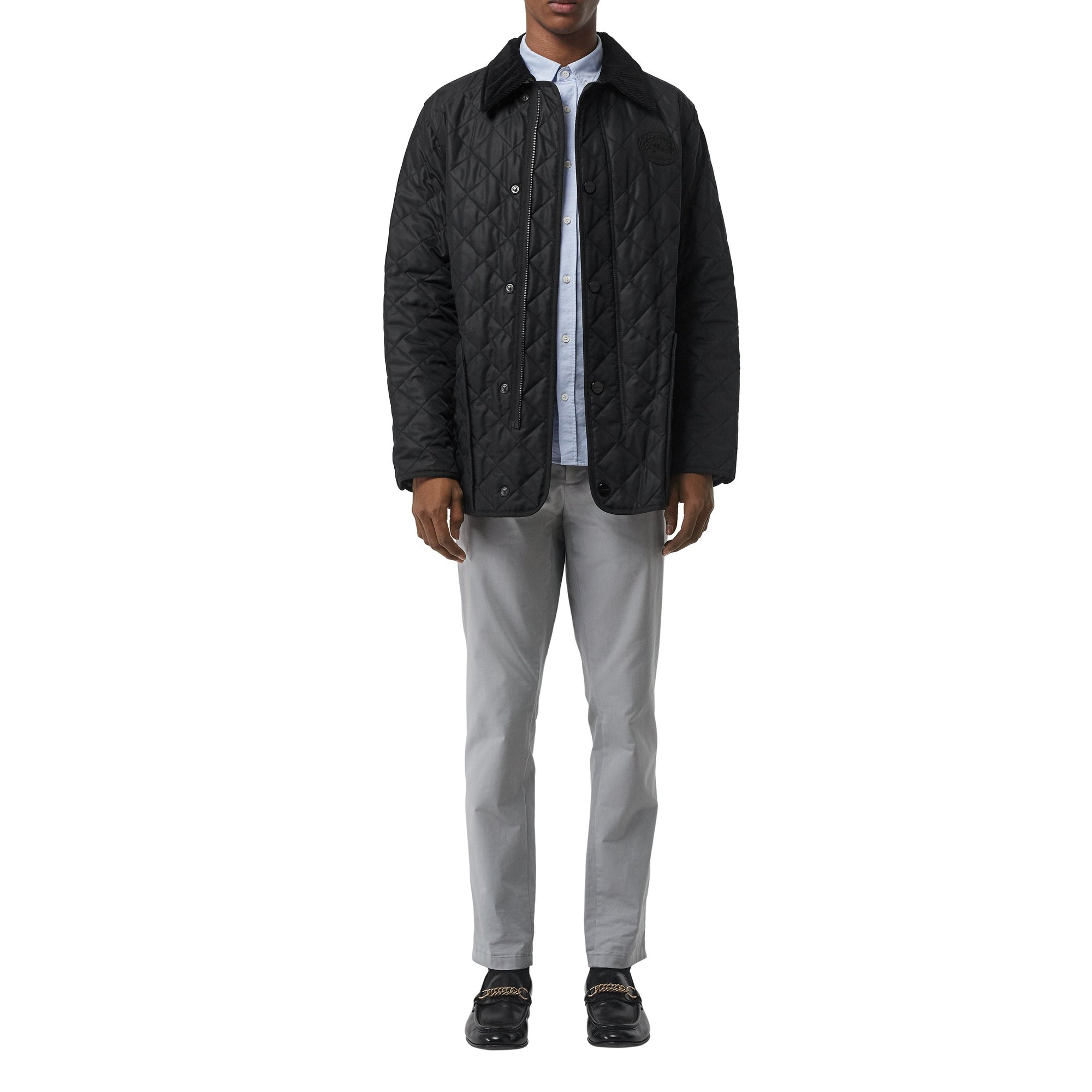 BLACK Veste de campagne thermorégulée matelassée
