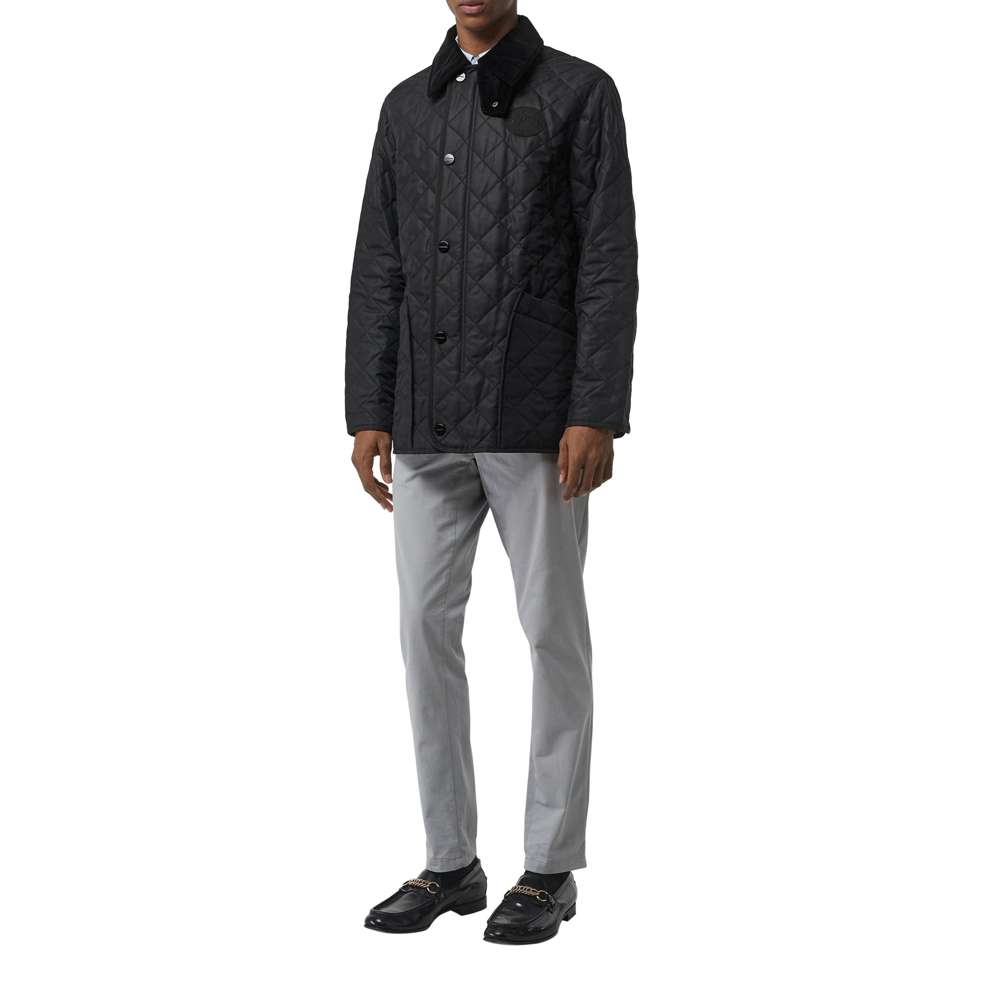 BLACK Veste de campagne thermorégulée matelassée