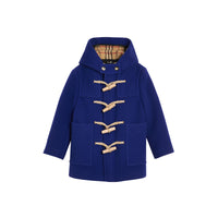 BRILLIANT BLU IP CHK Duffle-coat en laine double face