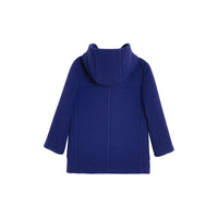BRILLIANT BLU IP CHK Duffle-coat en laine double face