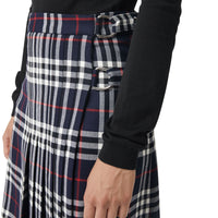 NAVY IP CHECK Kilt en laine tartan