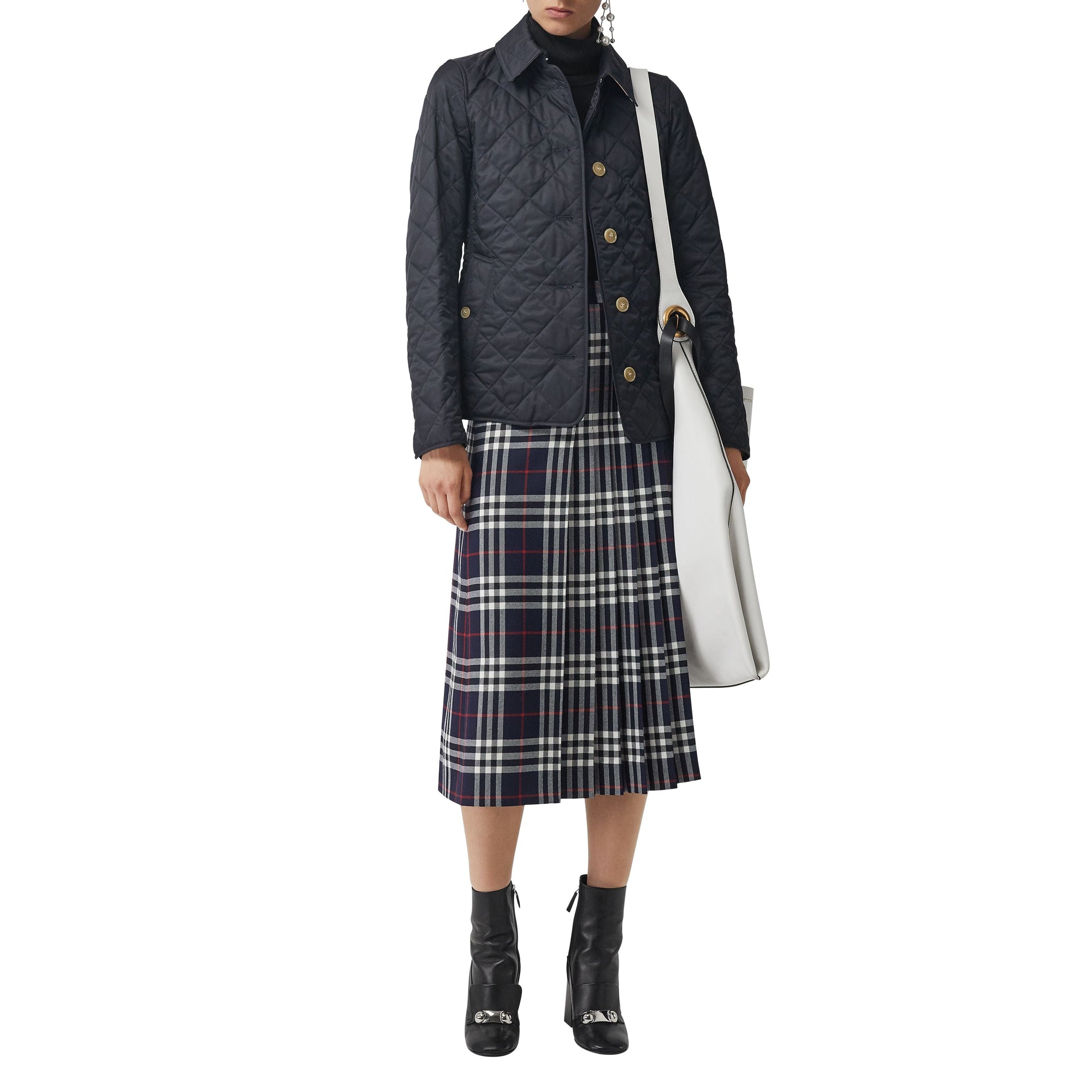 NAVY IP CHECK Kilt en laine tartan