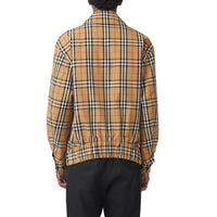 ANTIQUE YELLOW Veste Harrington à imprimé écharpes d'archive