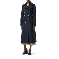 NAVY Manteau ajusté en laine et cachemire mélangés à double boutonnage
