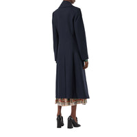 NAVY Manteau ajusté en laine et cachemire mélangés à double boutonnage