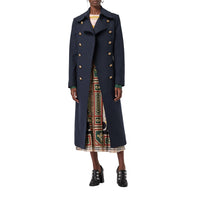 NAVY Manteau ajusté en laine et cachemire mélangés à double boutonnage