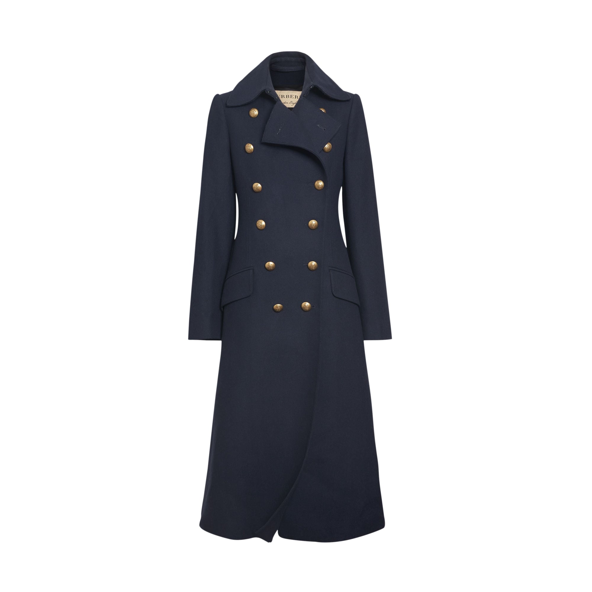 NAVY Manteau ajusté en laine et cachemire mélangés à double boutonnage