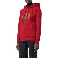 Hoodie oversize avec logo d'archive brodé - Rouge Vif