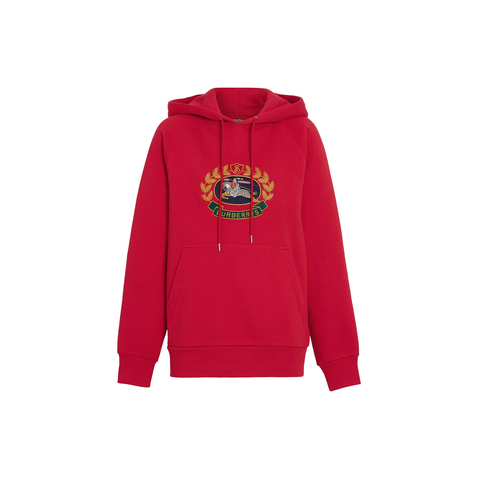 Hoodie oversize avec logo d'archive brodé - Rouge Vif