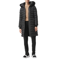 BLACK Doudoune rembourrée en duvet avec bordure en shearling amovible
