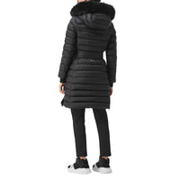 BLACK Doudoune rembourrée en duvet avec bordure en shearling amovible