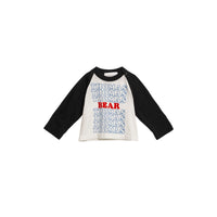 WHITE Haut en coton à manches raglan avec imprimé Thomas Bear