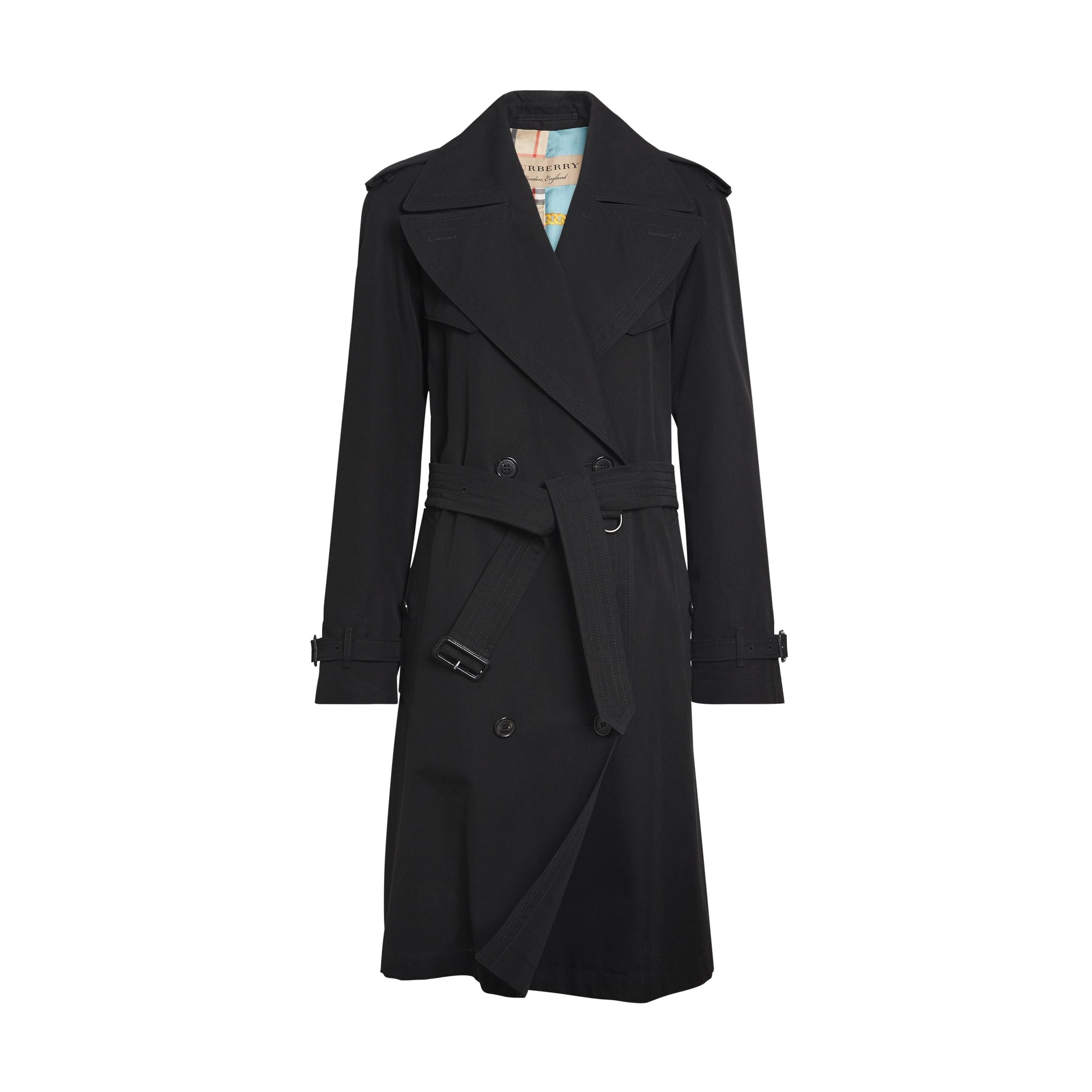 BLACK Trench en gabardine de coton avec revers oversize