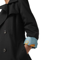 BLACK Trench en gabardine de coton avec revers oversize