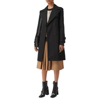 BLACK Trench en gabardine de coton avec revers oversize