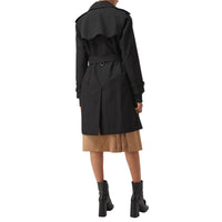 BLACK Trench en gabardine de coton avec revers oversize