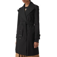 BLACK Trench en gabardine de coton avec revers oversize