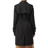 BLACK Trench en gabardine de coton avec revers oversize