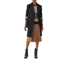 BLACK Trench en gabardine de coton avec revers oversize