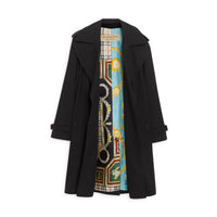 BLACK Trench en gabardine de coton avec revers oversize