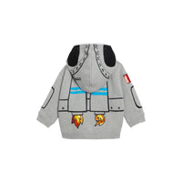 GREY MELANGE Veste à capuche en jersey avec imprimé astronaute