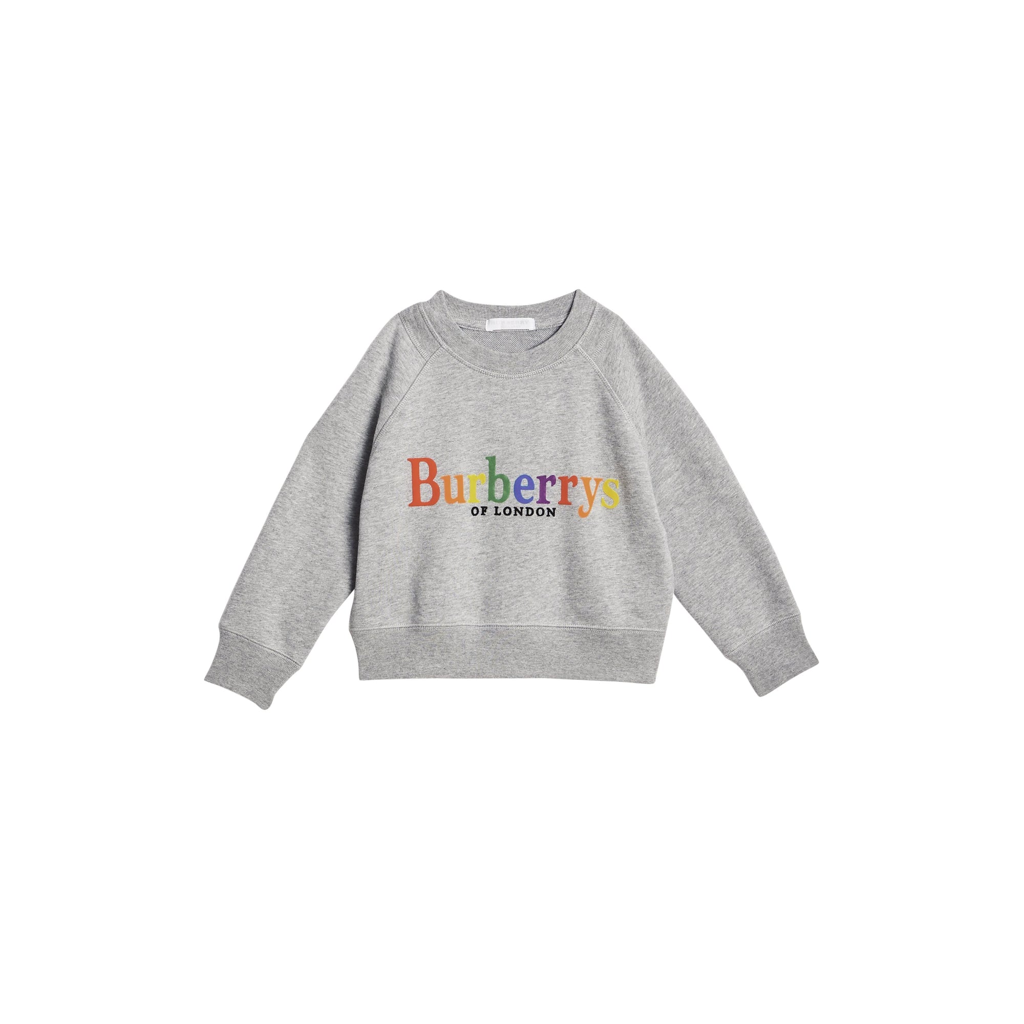 GREY MELANGE Sweat-shirt en jersey de coton avec logo d'archive