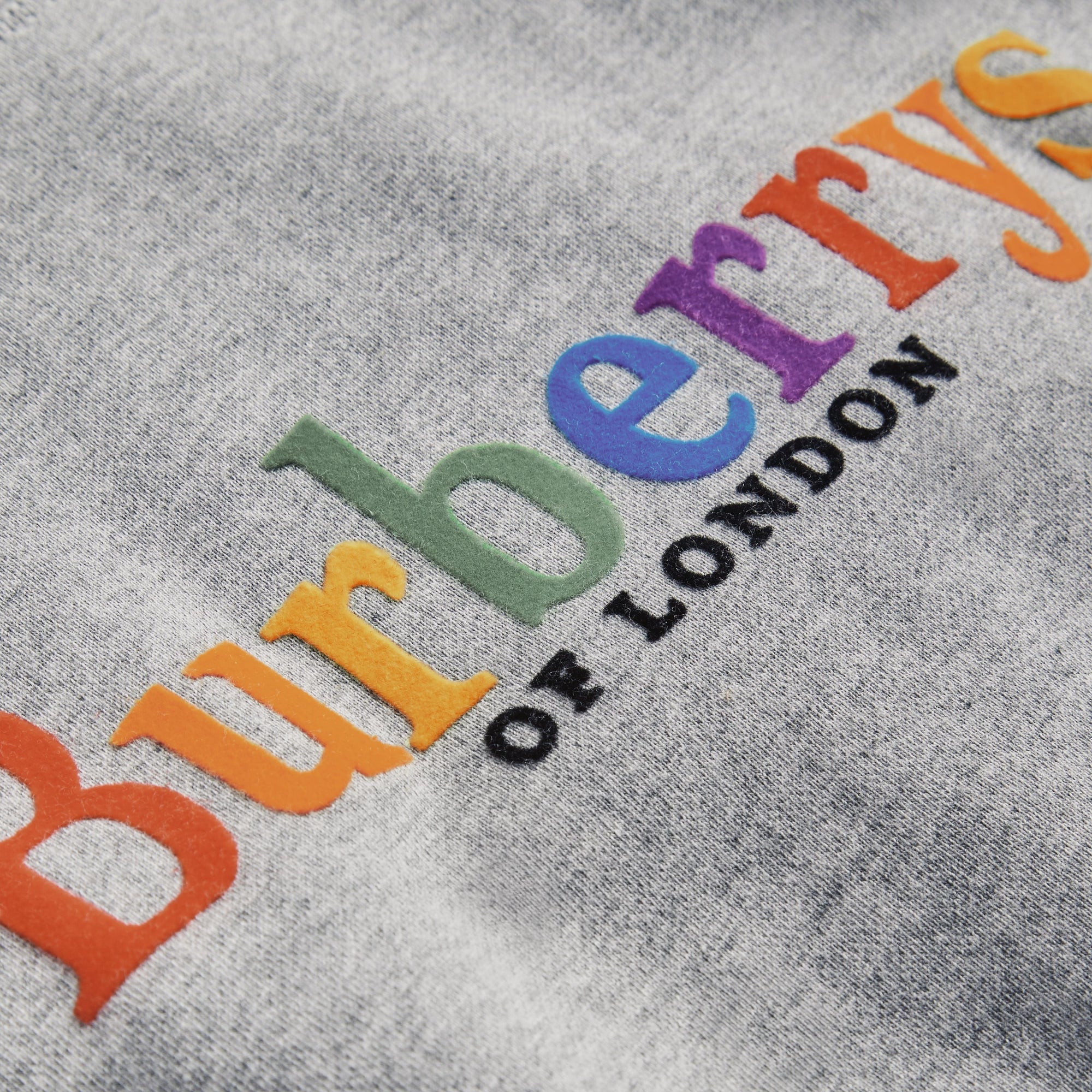 GREY MELANGE Sweat-shirt en jersey de coton avec logo d'archive