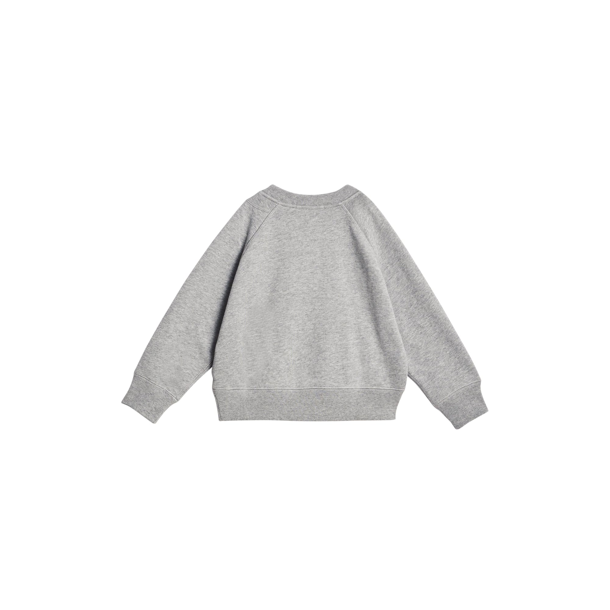 GREY MELANGE Sweat-shirt en jersey de coton avec logo d'archive