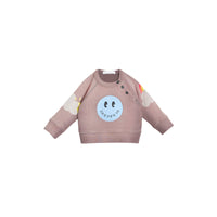 MAUVE Sweat-shirt en coton avec imprimé smiley