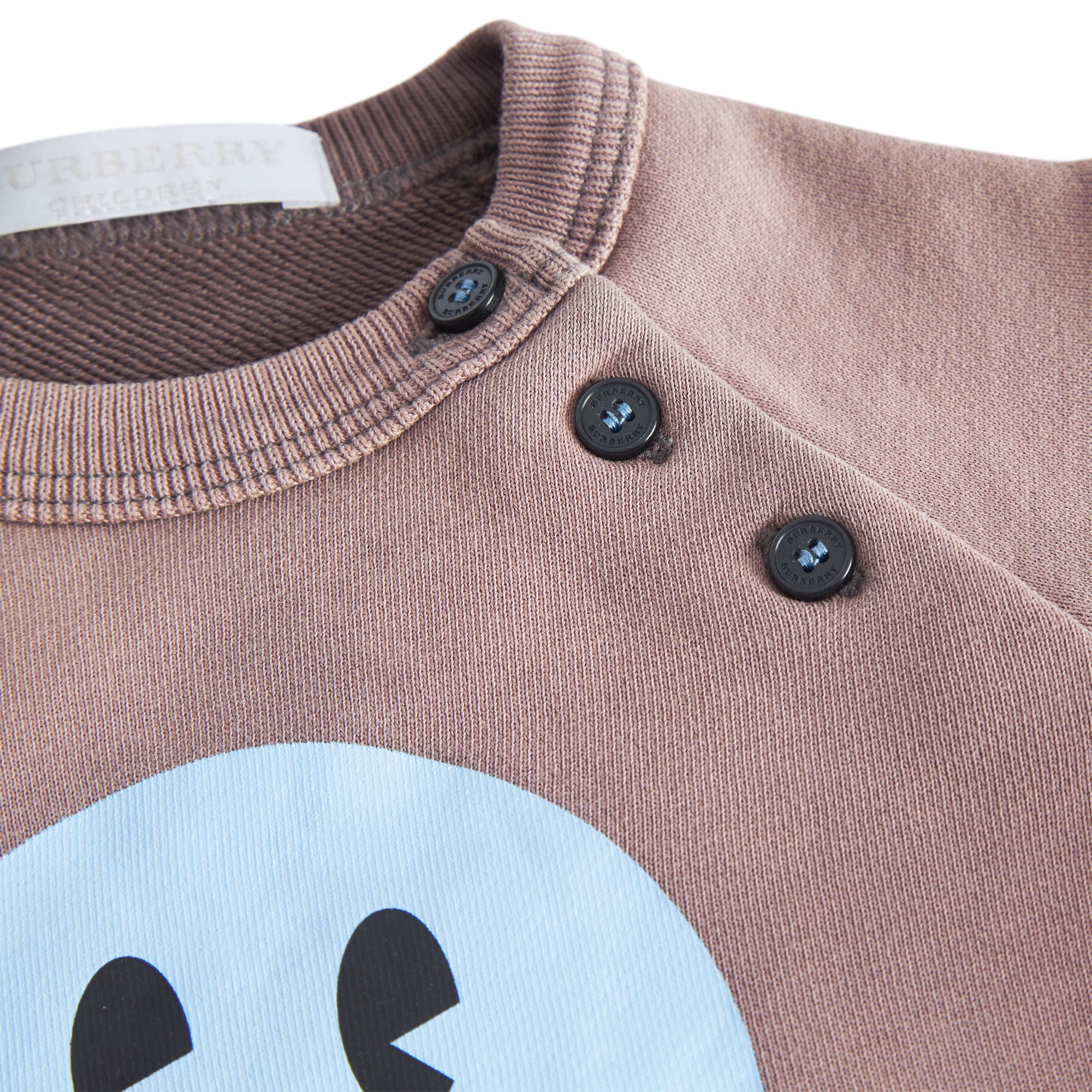 MAUVE Sweat-shirt en coton avec imprimé smiley