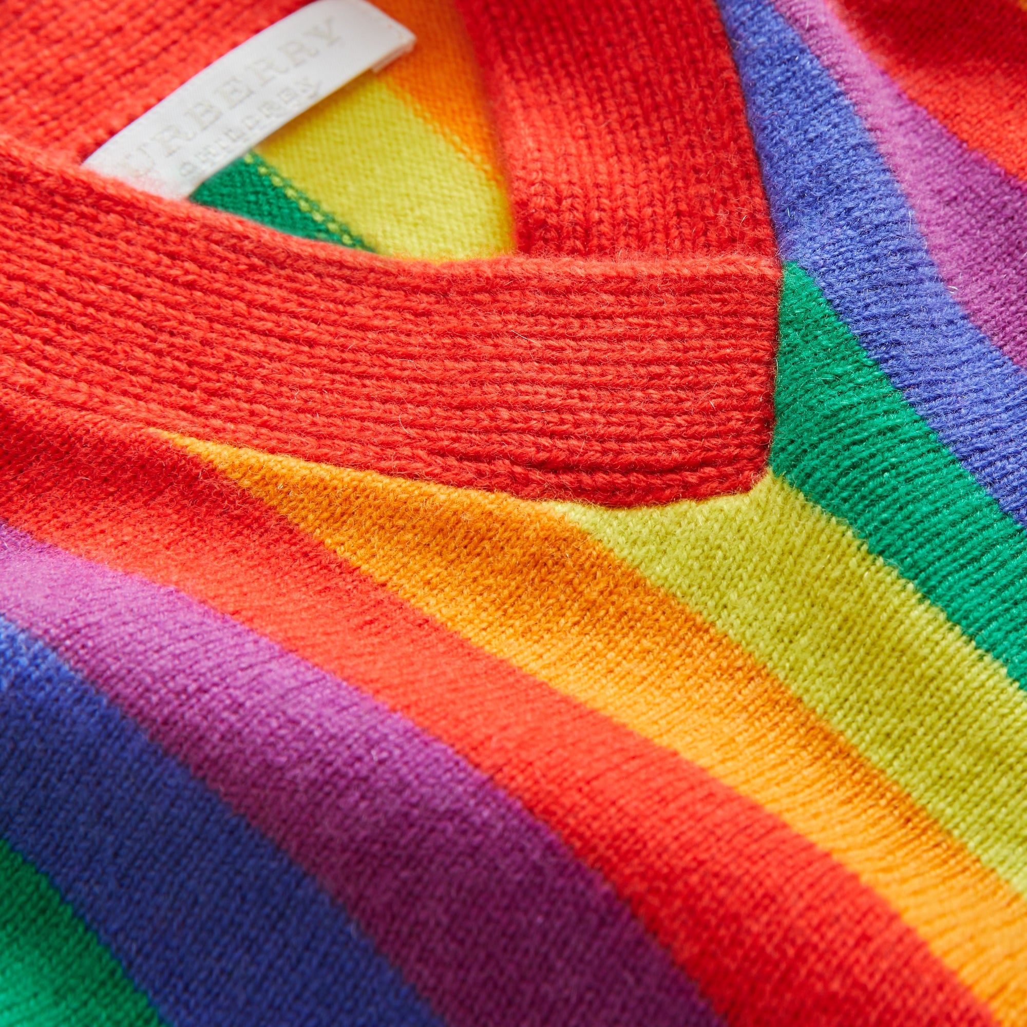 MULTICOLOUR Robe pull en laine et cachemire rayée
