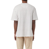 WHITE IP PATTERN T-shirt en coton avec logo d'archive