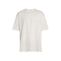 WHITE IP PATTERN T-shirt en coton avec logo d'archive