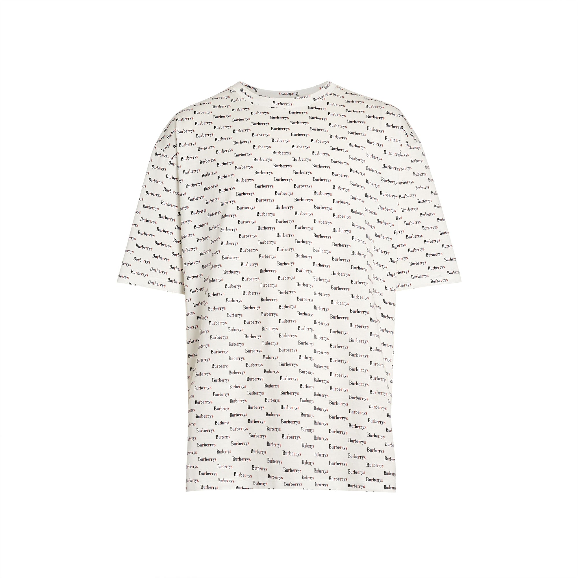 WHITE IP PATTERN T-shirt en coton avec logo d'archive