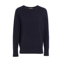 NAVY Pull en cachemire avec logo d'archive brodé