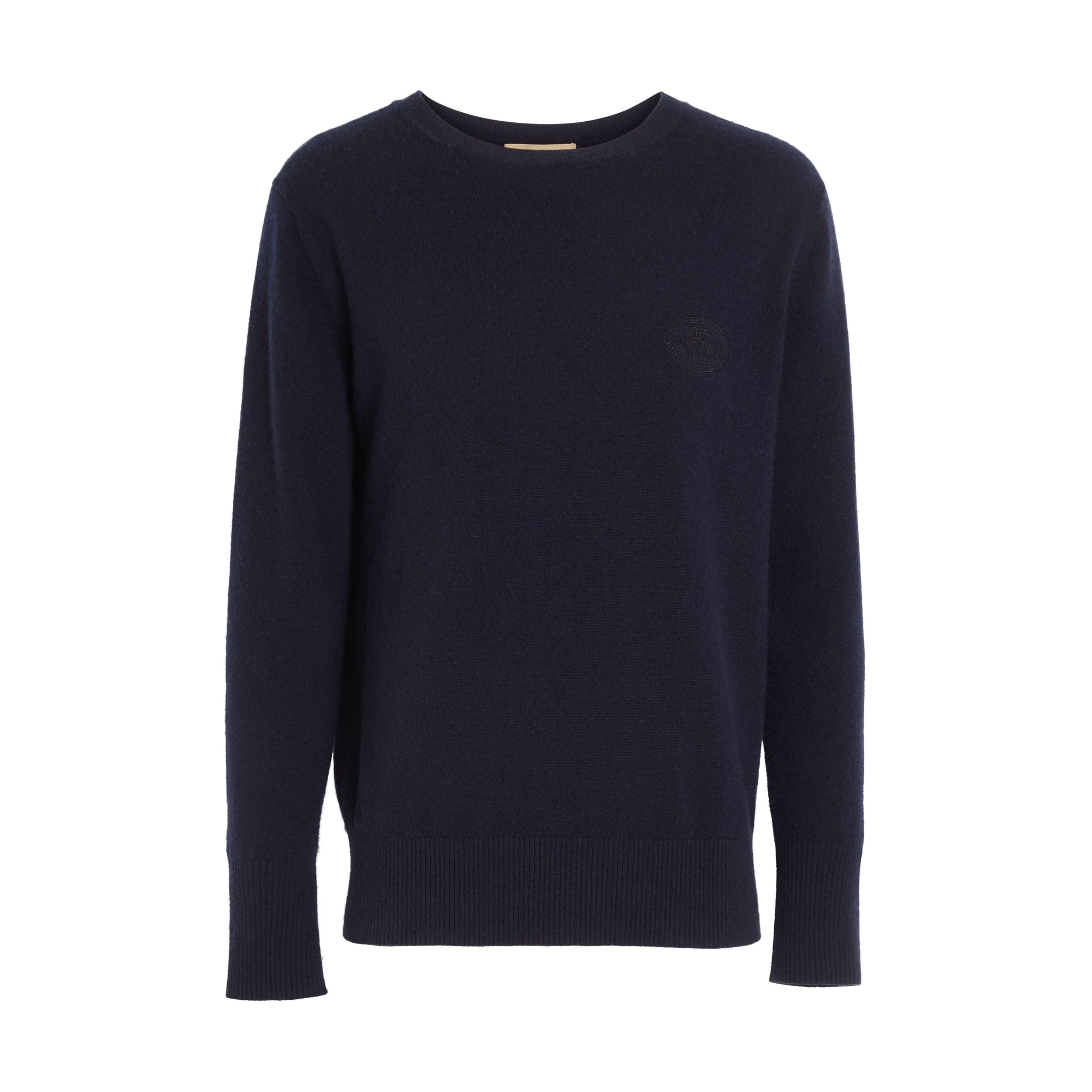 NAVY Pull en cachemire avec logo d'archive brodé