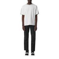 WHITE T-shirt en coton avec liseré