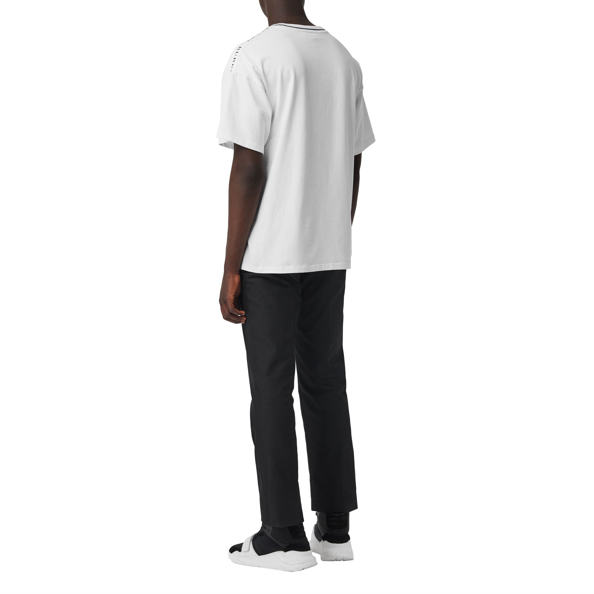 WHITE T-shirt en coton avec liseré