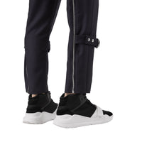 Pantalon punk en laine et mohair - Noir marine